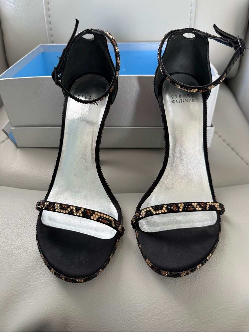 Vintage Stuart Weitzman Strass nudist Sandal